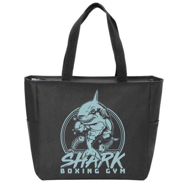 Cool Shark Boxing Gym Logo Zip Tote Bag