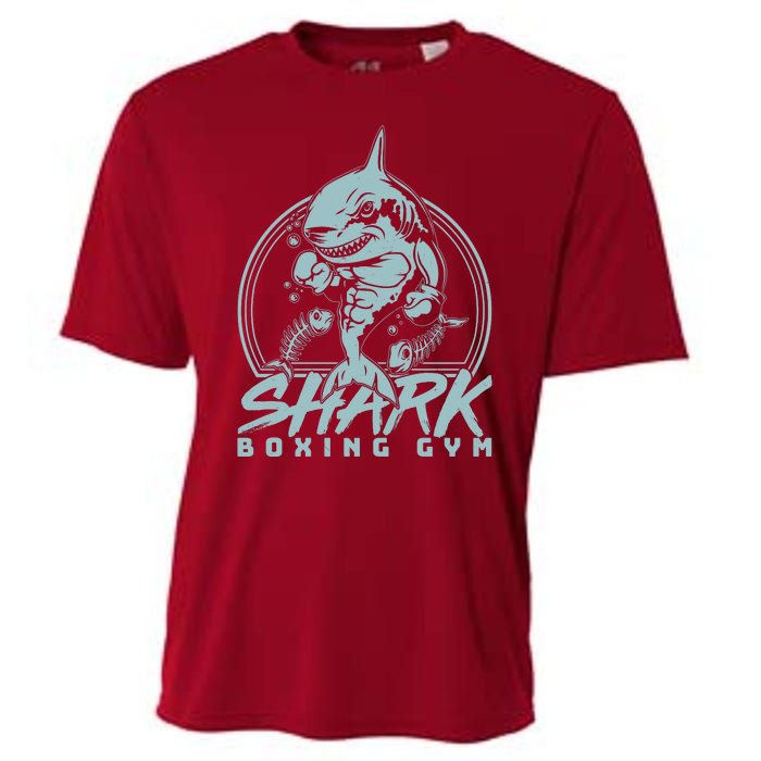 Cool Shark Boxing Gym Logo Cooling Performance Crew T-Shirt