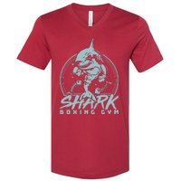 Cool Shark Boxing Gym Logo V-Neck T-Shirt