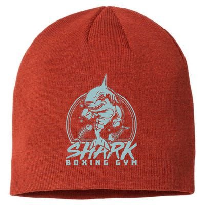 Cool Shark Boxing Gym Logo Sustainable Beanie