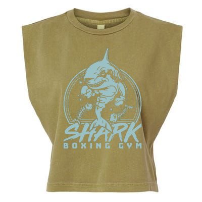 Cool Shark Boxing Gym Logo Garment-Dyed Women's Muscle Tee