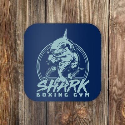 Cool Shark Boxing Gym Logo Coaster