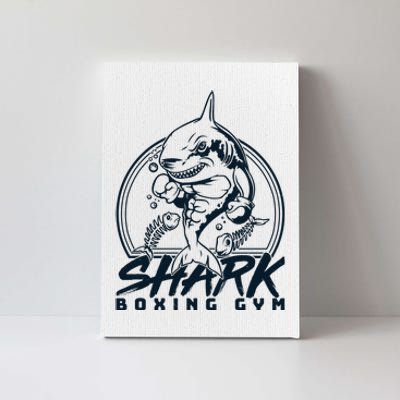 Cool Shark Boxing Gym Logo Canvas