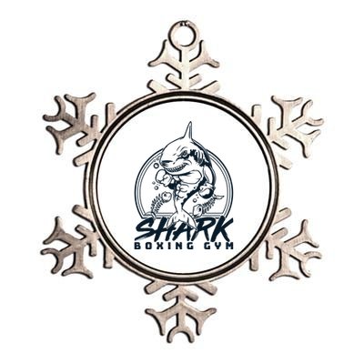 Cool Shark Boxing Gym Logo Metallic Star Ornament