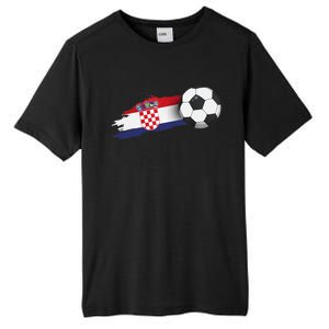 Croatia Soccer Ball Tall Fusion ChromaSoft Performance T-Shirt