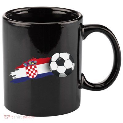 Croatia Soccer Ball 11oz C Handle Ceramic Mug