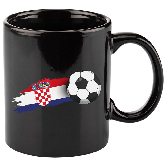 Croatia Soccer Ball 11oz C Handle Ceramic Mug