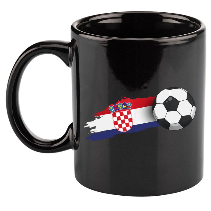 Croatia Soccer Ball 11oz C Handle Ceramic Mug