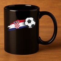 Croatia Soccer Ball 11oz C Handle Ceramic Mug