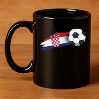 Croatia Soccer Ball 11oz C Handle Ceramic Mug