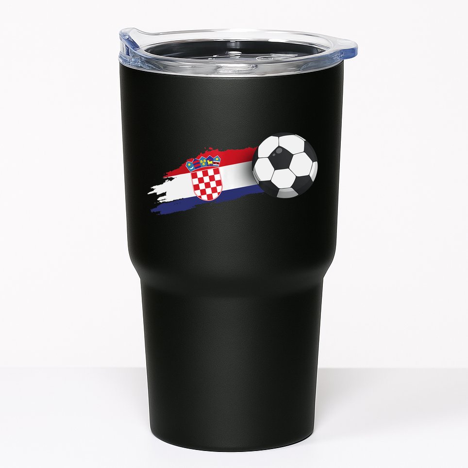 Croatia Soccer Ball Tumbler