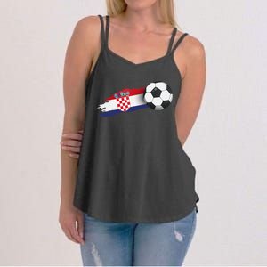 Croatia Soccer Ball Women's Strappy Tank