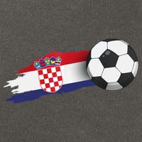 Croatia Soccer Ball Cotton Canvas Backpack