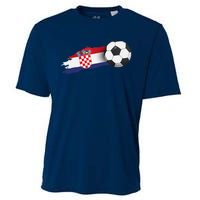 Croatia Soccer Ball Cooling Performance Crew T-Shirt