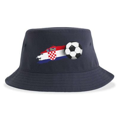 Croatia Soccer Ball Sustainable Bucket Hat
