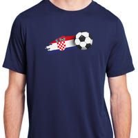 Croatia Soccer Ball Adult ChromaSoft Performance T-Shirt