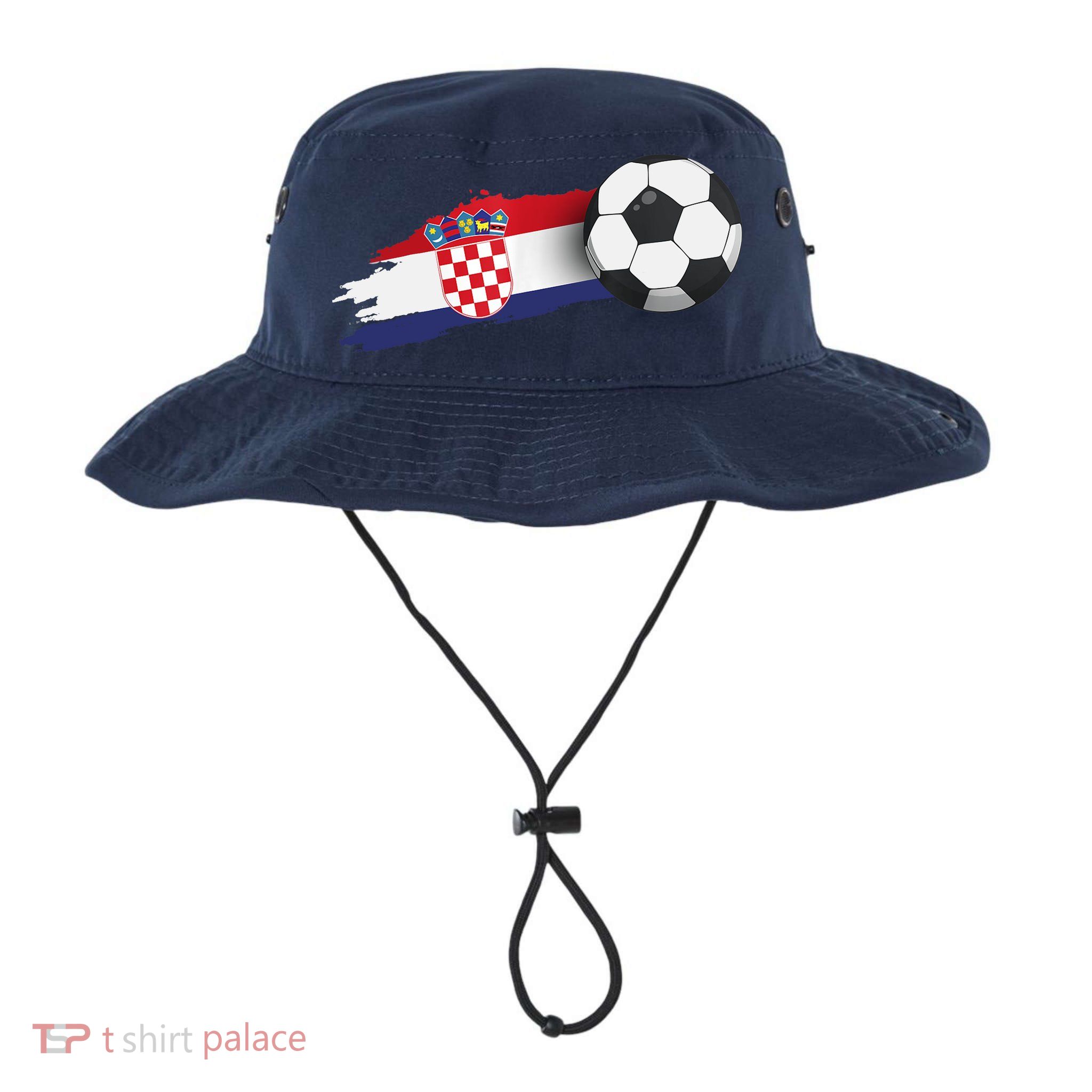 Croatia Soccer Ball Bucket Hat