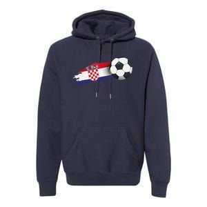 Croatia Soccer Ball Premium Hoodie