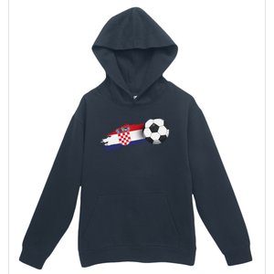 Croatia Soccer Ball Urban Pullover Hoodie