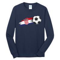 Croatia Soccer Ball Tall Long Sleeve T-Shirt