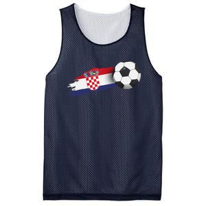 Croatia Soccer Ball Mesh Reversible Basketball Jersey Tank