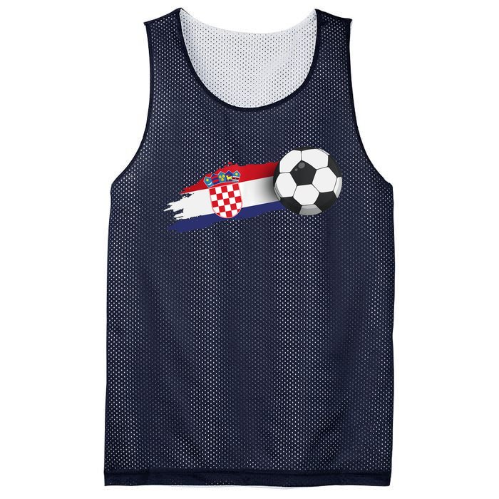 Croatia Soccer Ball Mesh Reversible Basketball Jersey Tank