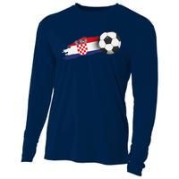 Croatia Soccer Ball Cooling Performance Long Sleeve Crew