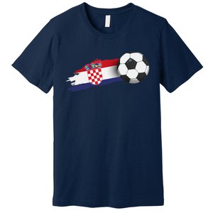 Croatia Soccer Ball Premium T-Shirt