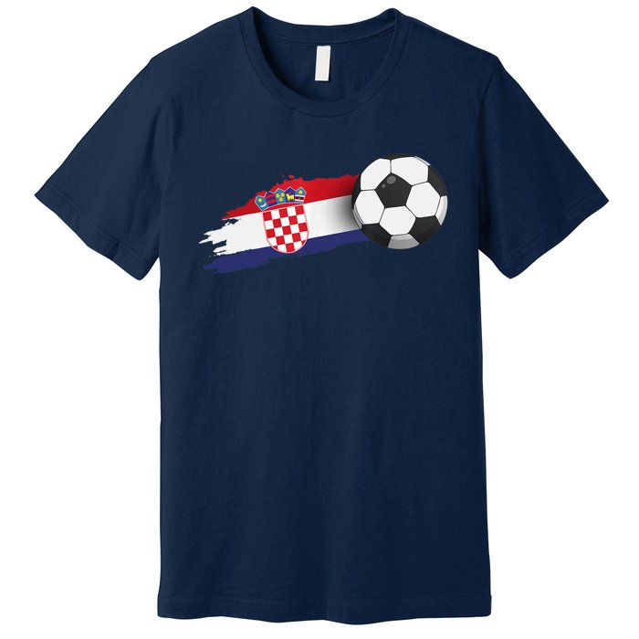 Croatia Soccer Ball Premium T-Shirt