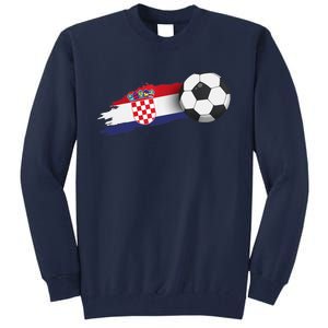 Croatia Soccer Ball Tall Sweatshirt