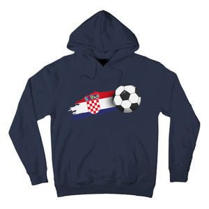 Croatia Soccer Ball Tall Hoodie