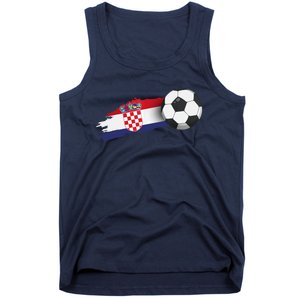 Croatia Soccer Ball Tank Top