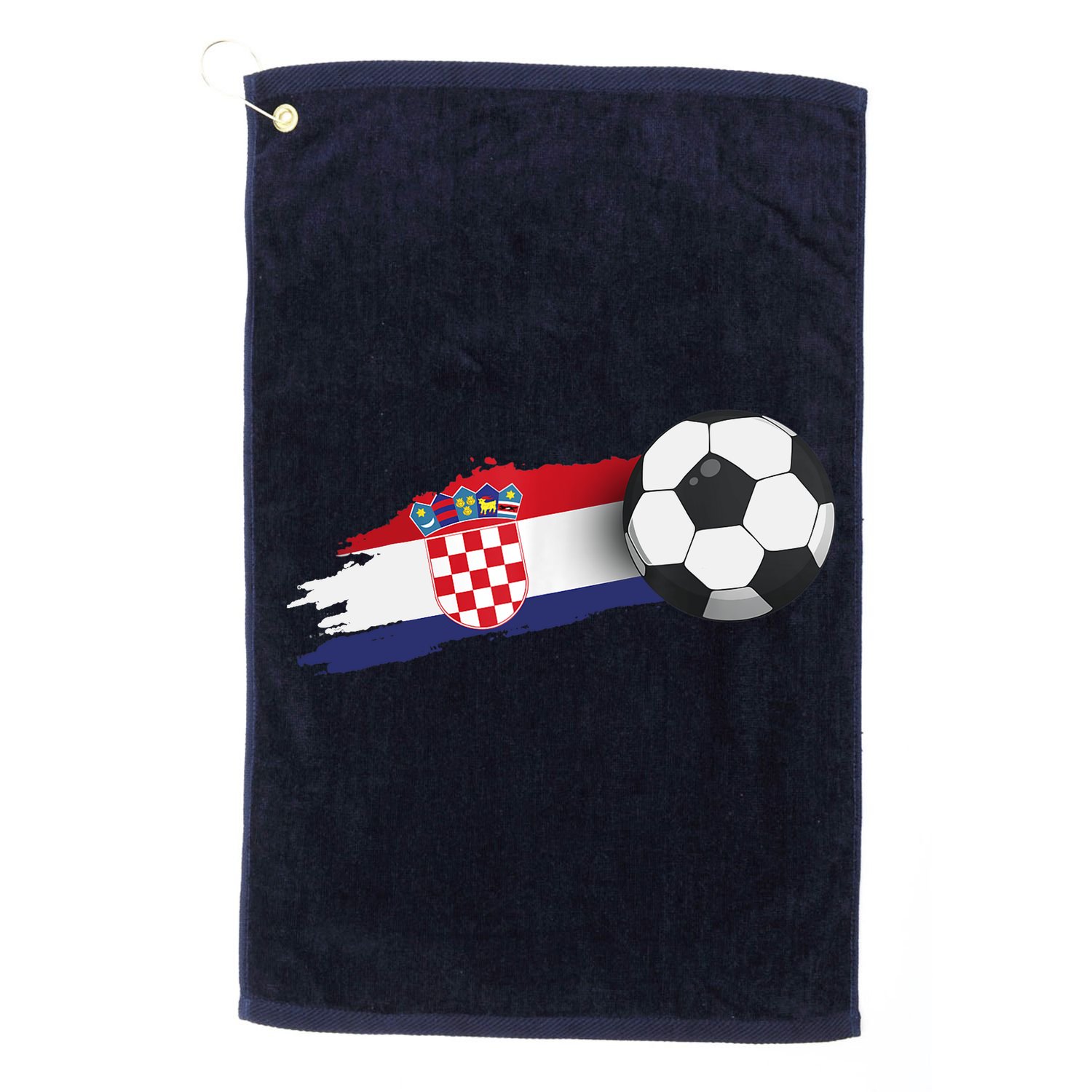 Croatia Soccer Ball Golf Towel
