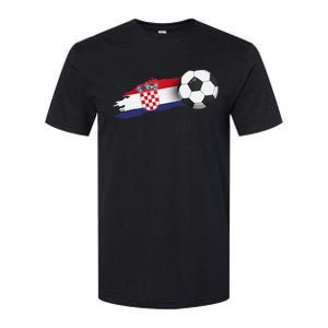 Croatia Soccer Ball Softstyle CVC T-Shirt