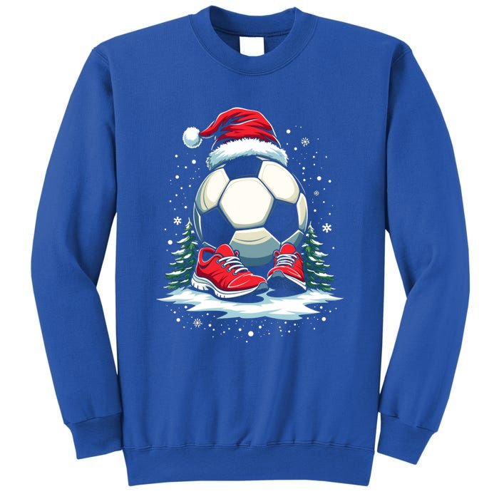 Christmas Soccer Ball Santa Hat Funny Soccer Player Xmas Gift Sweatshirt