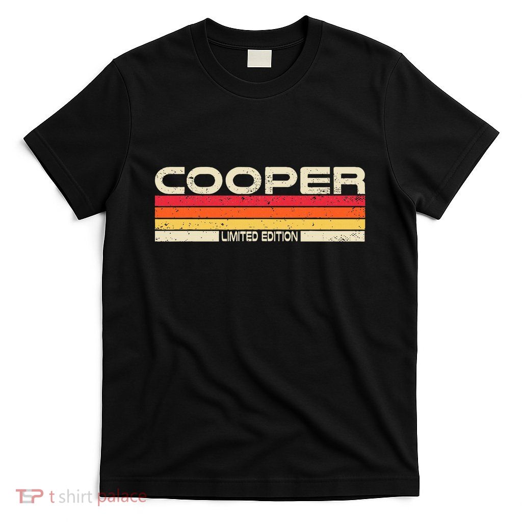 Cooper Surname Birthday Family Reunion 80s 90s Sunset T-Shirt