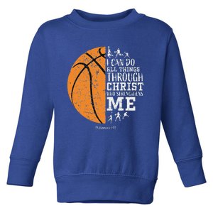 Christian S Basketball Religious Toddler Sweatshirt