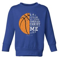 Christian S Basketball Religious Toddler Sweatshirt