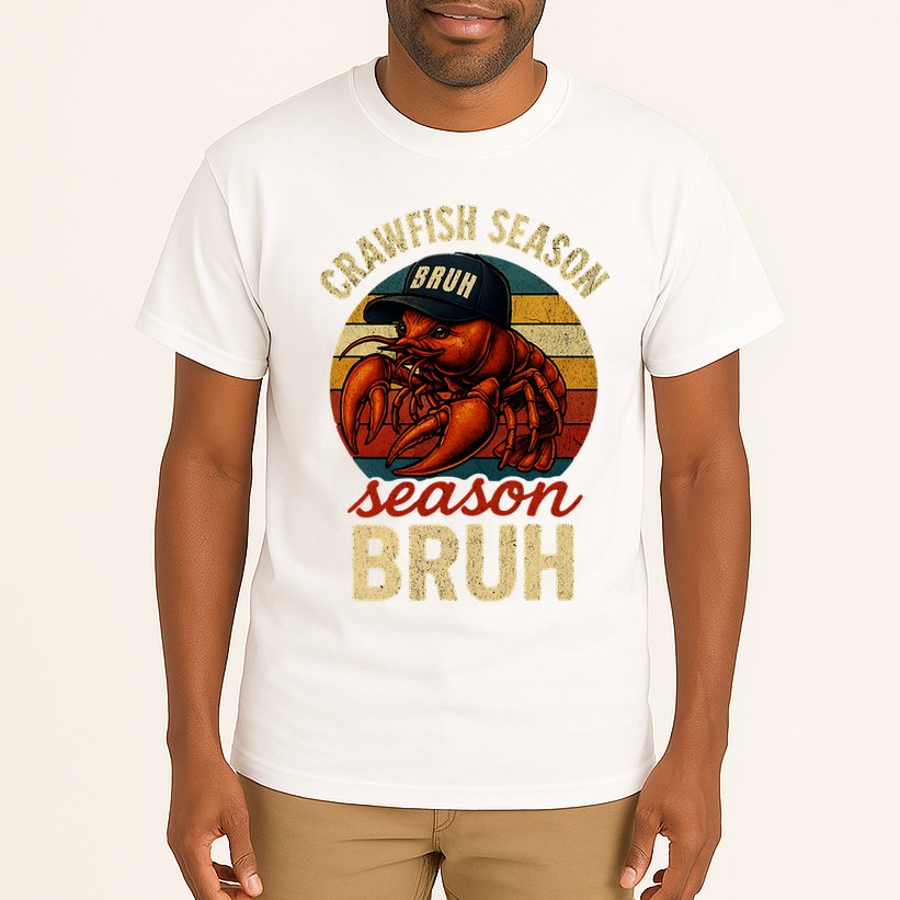Crawfish Season Bruh Crawfish Seafood Festival Retro Sunset  Tall T-Shirt