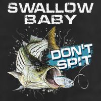 Cute Swallow Baby Dont Spit Striper Bass Fishing 7 Panel Mesh Trucker Snapback Hat