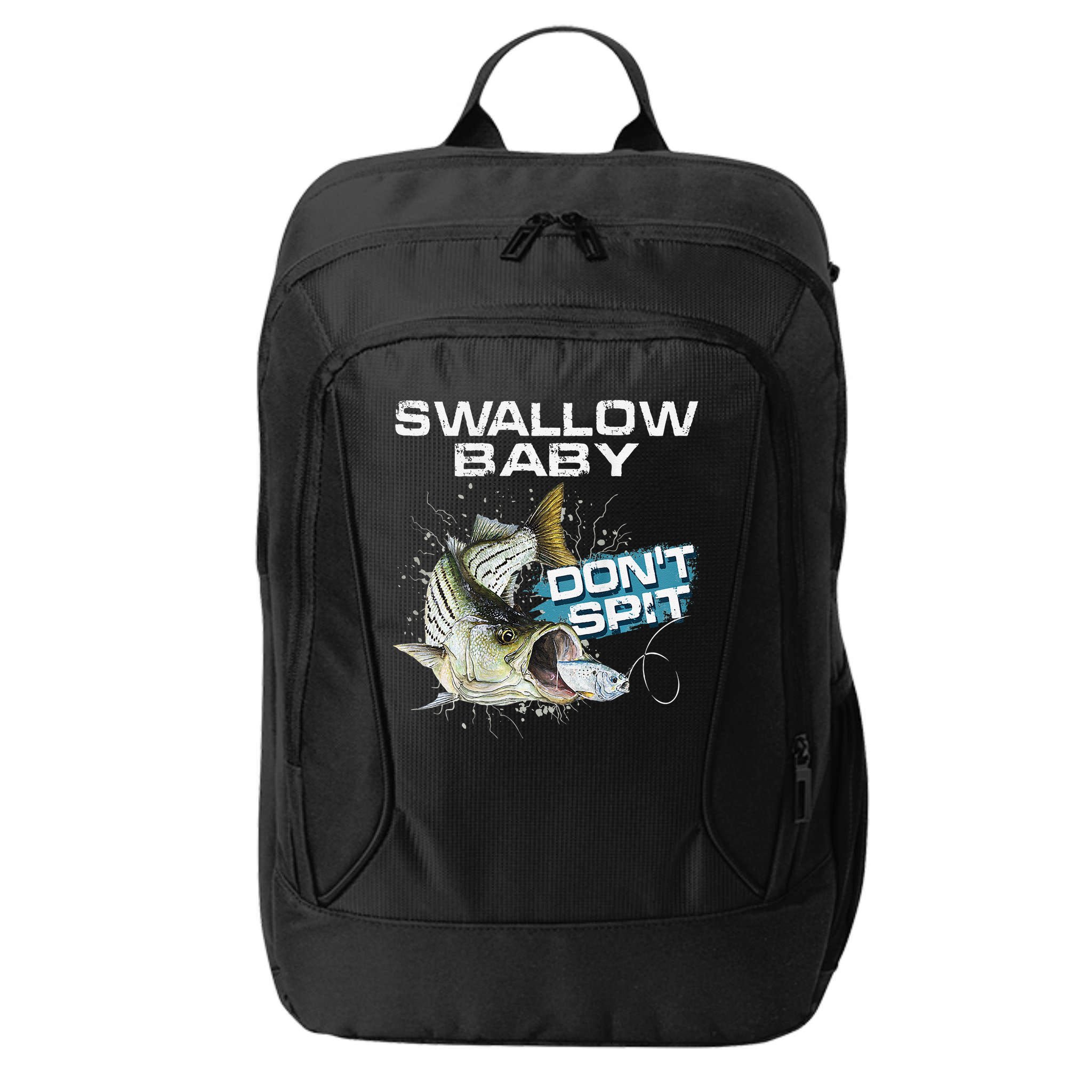 Cute Swallow Baby Dont Spit Striper Bass Fishing City Backpack
