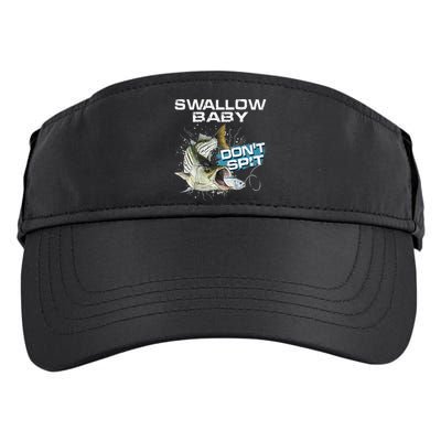 Cute Swallow Baby Dont Spit Striper Bass Fishing Adult Drive Performance Visor