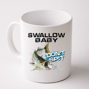 Cute Swallow Baby Dont Spit Striper Bass Fishing Coffee Mug