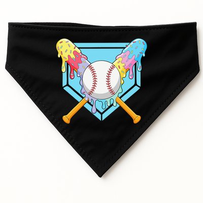 Cool Sport Baseball Home Plate Drip With Sprinkles Drip USA-Made Doggie Bandana