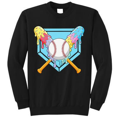 Cool Sport Baseball Home Plate Drip With Sprinkles Drip Sweatshirt
