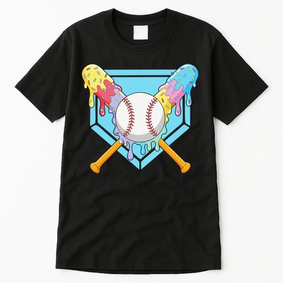 Cool Sport Baseball Home Plate Drip With Sprinkles Drip Tall T-Shirt