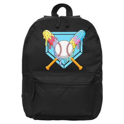 Cool Sport Baseball Home Plate Drip With Sprinkles Drip 16 in Basic Backpack