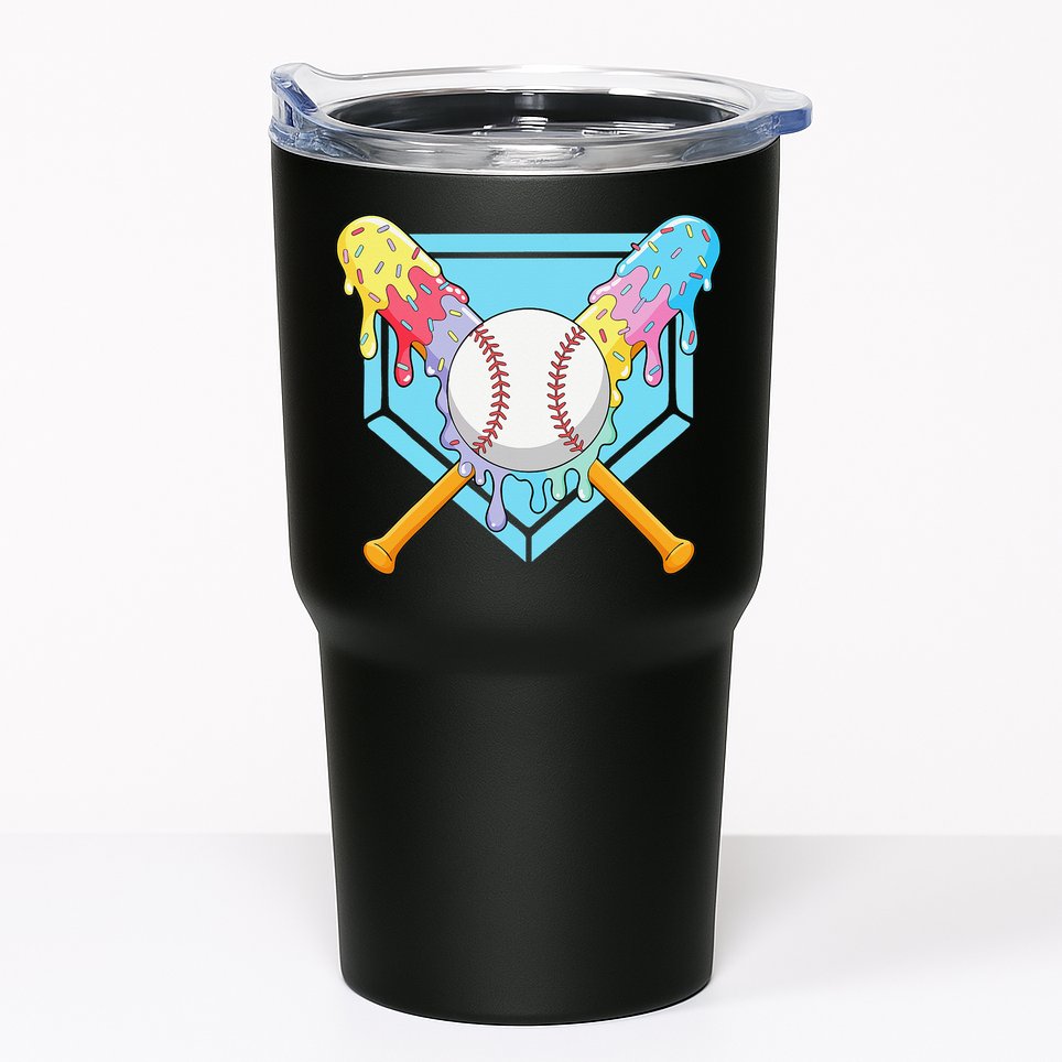 Cool Sport Baseball Home Plate Drip With Sprinkles Drip Tumbler