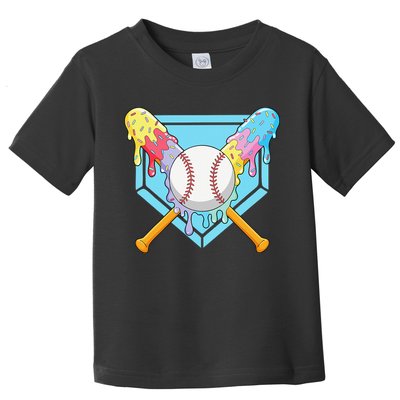 Cool Sport Baseball Home Plate Drip With Sprinkles Drip Toddler T-Shirt