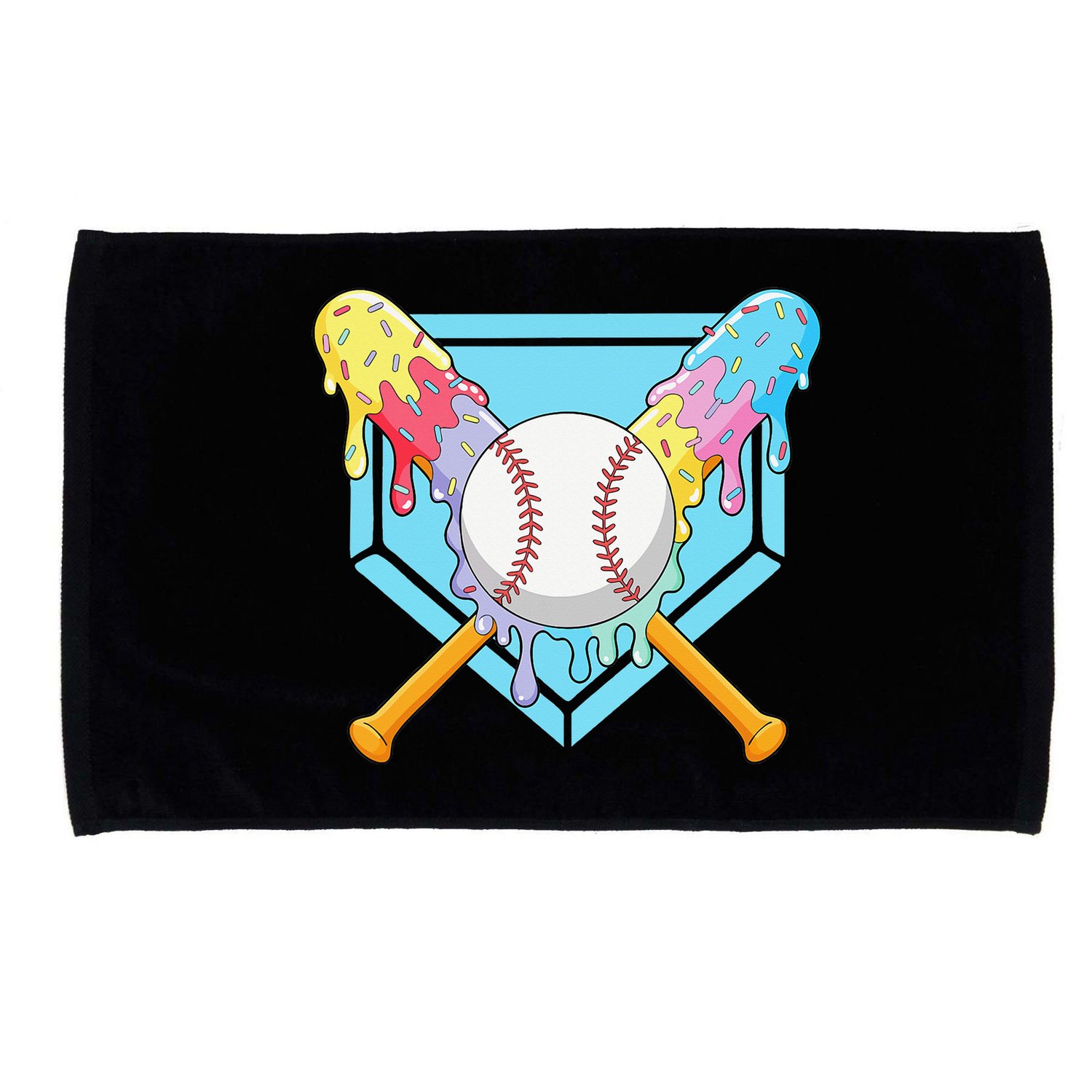 Cool Sport Baseball Home Plate Drip With Sprinkles Drip Microfiber Hand Towel